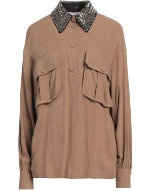 EMMA & GAIA Camel Shirt Viscose, Wool - Brown