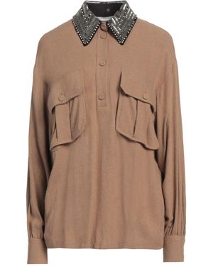 EMMA & GAIA Camel Shirt Viscose, Wool - Brown