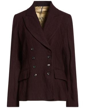 Masnada Plum Blazer Wool, Cotton, Metal - Brown