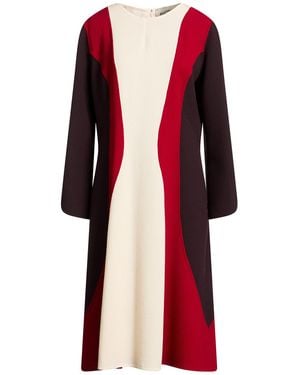 AVOLIO Milano Midi Dress Virgin Wool - Red