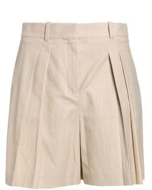 Theory Sand Shorts & Bermuda Shorts Cotton, Linen, Elastane - Natural