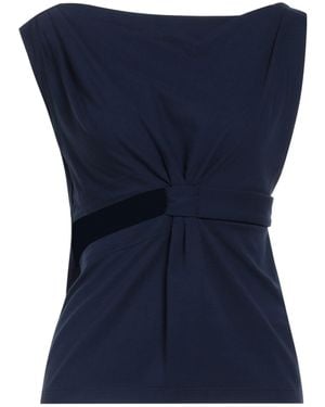 Alberta Ferretti Top Cotton, Elastane - Blue