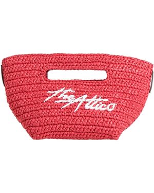 The Attico Handbag Natural Raffia - Red