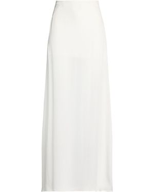 Isabel Benenato Maxi Skirt Silk - White