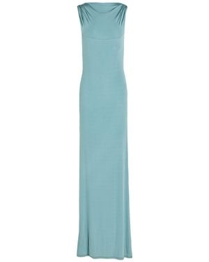 Atlein Maxi Dress Viscose, Elastane - Blue
