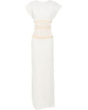 Uma Wang Maxi Dress Linen, Viscose - White