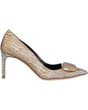 Rupert Sanderson Pumps Textile Fibers - Metallic