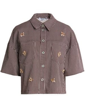 Please Shirt Cotton, Elastane - Brown