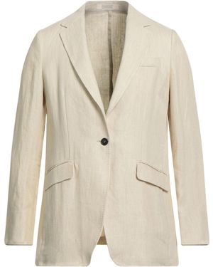 Massimo Alba Ivory Blazer Linen - Natural