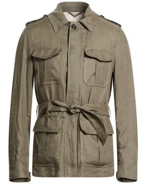 Montedoro Military Jacket Linen, Polyurethane - Green