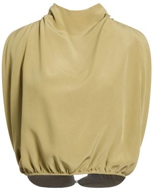 Petar Petrov Khaki Top Silk - Natural