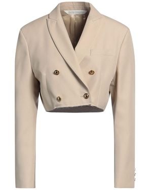 Palm Angels Cropped Blazer - Natural