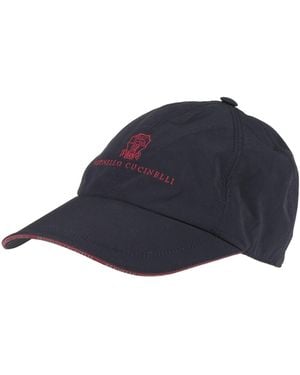 Brunello Cucinelli Midnight Hat Polyester, Polyamide - Blue