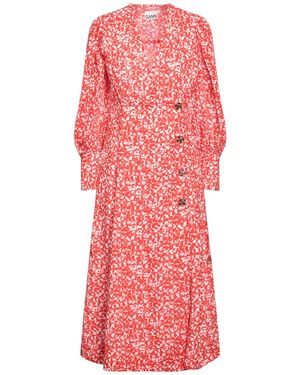 Ganni Midi Dress - Red
