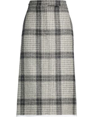 Thom Browne Midi Skirt Wool - Grey