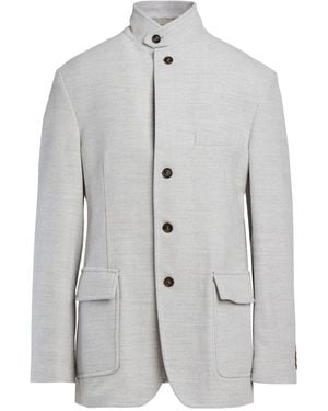 Eleventy Platinum Light Blazer Wool, Goat Skin - Gray