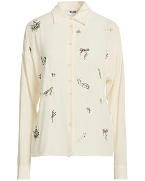 MSGM Cream Shirt Polyester - White