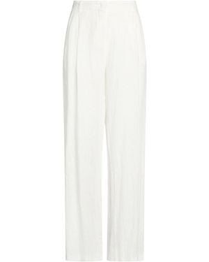 Semicouture Pants Linen - White