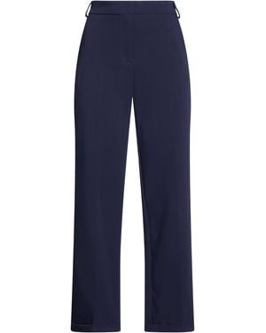 MAX&Co. Midnight Trousers Polyester, Elastane - Blue