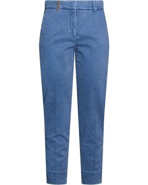 Peserico Pants Cotton, Elastane - Blue