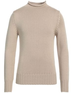 CAPSULE KNIT Sand Turtleneck Merino Wool - Natural