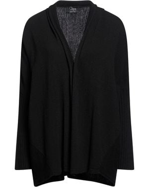 Clips Cardigan Virgin Wool, Viscose, Polyamide, Cashmere - Black