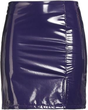 VANESSA SCOTT Mini Skirt Polyester, Polyurethane, Elastane - Blue