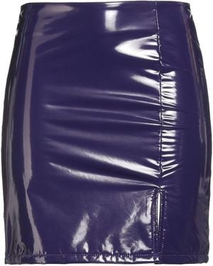 VANESSA SCOTT Mini Skirt Polyester, Polyurethane, Elastane - Blue