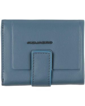 Piquadro Slate Wallet Cow Leather - Blue