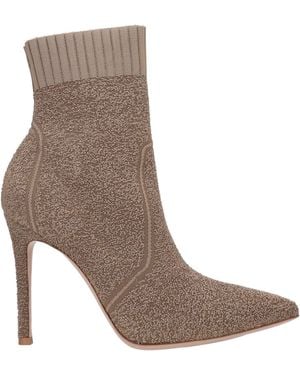 Gianvito Rossi Khaki Ankle Boots Textile Fibres - Brown