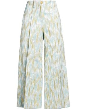Erika Cavallini Semi Couture Sky Trousers Polyester, Acetate, Cotton, Metallic Fibre - Blue