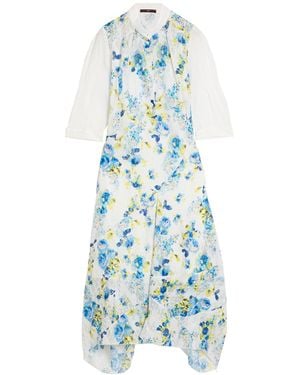 High Midi Dress Polyester, Elastane - Blue