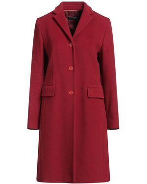 Massimo Rebecchi Burgundy Coat Wool, Polyamide, Cashmere - Red
