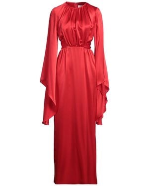 Halpern Maxi Dress Silk - Red
