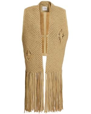 Alysi Crème Tailored Vest Leather - Natural