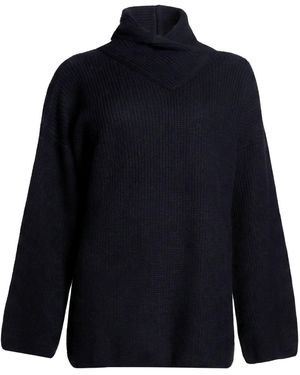 Gentry Portofino Turtleneck Alpaca Wool, Silk - Blue