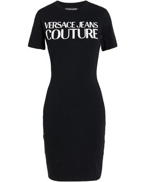 Versace Jeans Couture Mini Dress Cotton, Elastane - Black