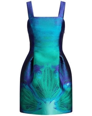 Alberta Ferretti Mini Dress Polyester, Silk - Blue