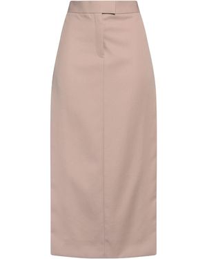 The Attico Midi Skirt Virgin Wool, Cotton - Natural