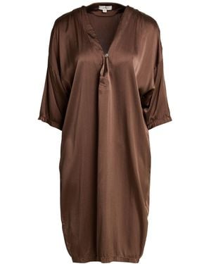 Crossley Midi Dress Silk, Elastane - Brown
