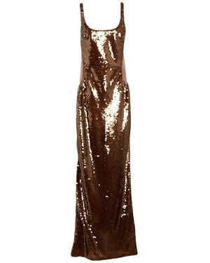 Alberta Ferretti Maxi Dress Polyester - Brown