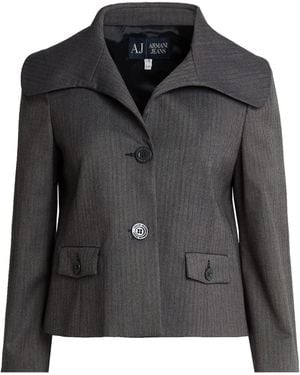 Armani Jeans Blazer Polyester, Viscose, Elastane - Black