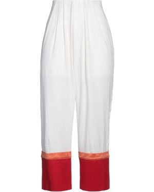 Malo Pants Linen, Elastane - White