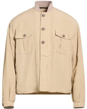 Giorgio Armani Sand Jacket Linen, Silk, Virgin Wool, Polyamide, Elastane - Natural