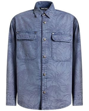 Palm Angels Jeansjacke/-Mantel - Blau