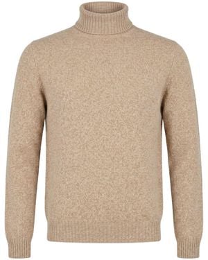 Boglioli Turtleneck Wool, Cashmere - Natural