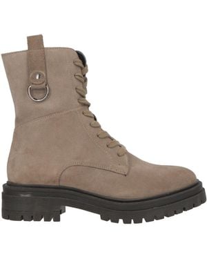 Geox Taupe Ankle Boots Leather - Brown