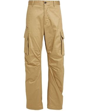 DSquared² Khaki Trousers Cotton, Elastane - Natural
