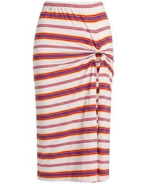 Rabanne Midi Skirt Cotton, Elastane - Red