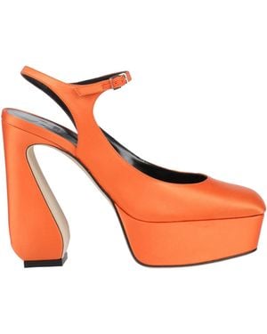 Sergio Rossi Pumps Textile Fibers - Orange